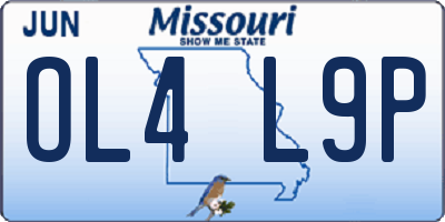 MO license plate OL4L9P