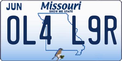 MO license plate OL4L9R
