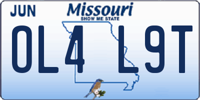 MO license plate OL4L9T