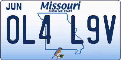 MO license plate OL4L9V