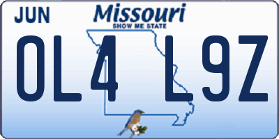 MO license plate OL4L9Z