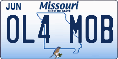MO license plate OL4M0B