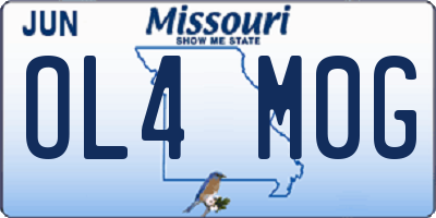 MO license plate OL4M0G