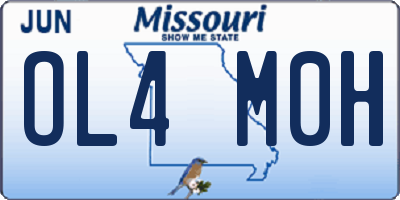 MO license plate OL4M0H