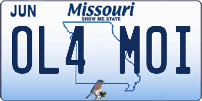 MO license plate OL4M0I