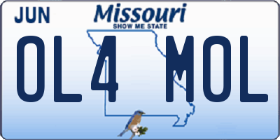 MO license plate OL4M0L