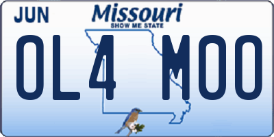 MO license plate OL4M0O