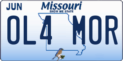 MO license plate OL4M0R