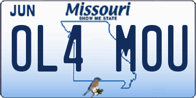 MO license plate OL4M0U