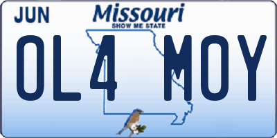 MO license plate OL4M0Y