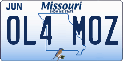 MO license plate OL4M0Z