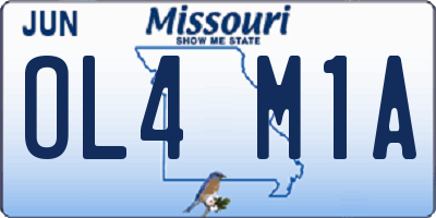 MO license plate OL4M1A