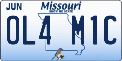 MO license plate OL4M1C