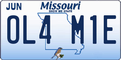 MO license plate OL4M1E