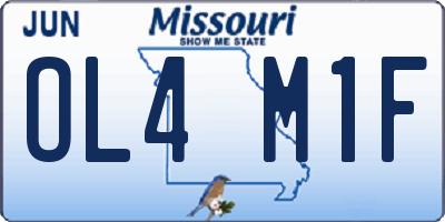 MO license plate OL4M1F