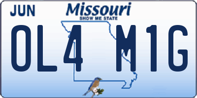 MO license plate OL4M1G