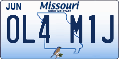 MO license plate OL4M1J