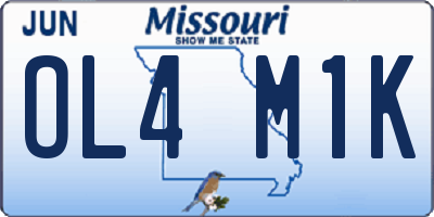 MO license plate OL4M1K