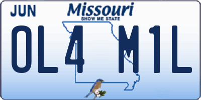 MO license plate OL4M1L
