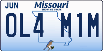 MO license plate OL4M1M