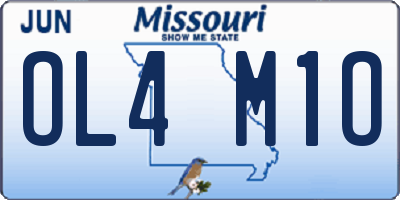 MO license plate OL4M1O