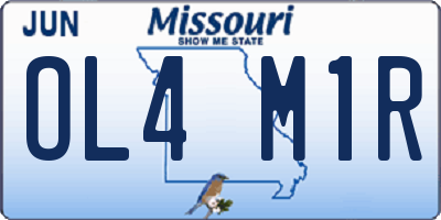 MO license plate OL4M1R
