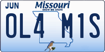 MO license plate OL4M1S