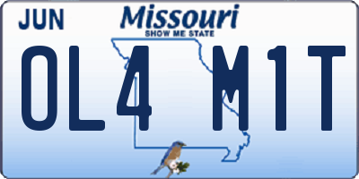 MO license plate OL4M1T