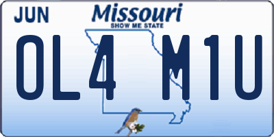 MO license plate OL4M1U