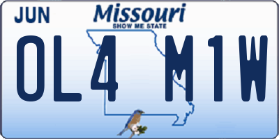 MO license plate OL4M1W