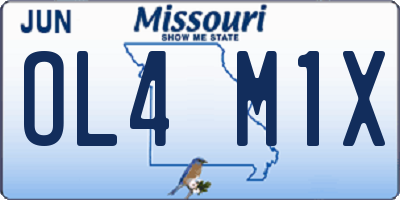 MO license plate OL4M1X