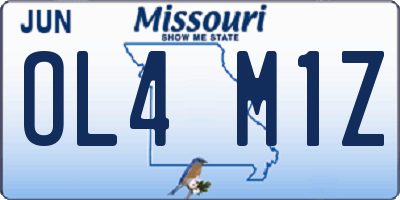 MO license plate OL4M1Z