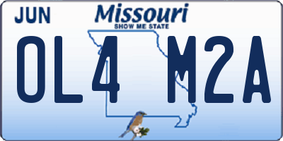 MO license plate OL4M2A
