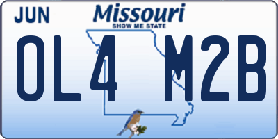 MO license plate OL4M2B
