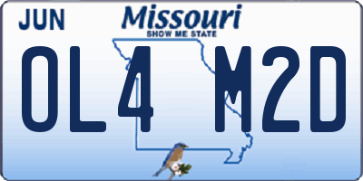 MO license plate OL4M2D