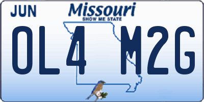 MO license plate OL4M2G