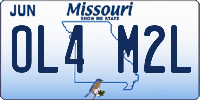 MO license plate OL4M2L