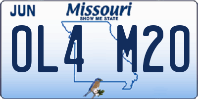 MO license plate OL4M2O