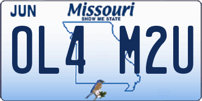 MO license plate OL4M2U