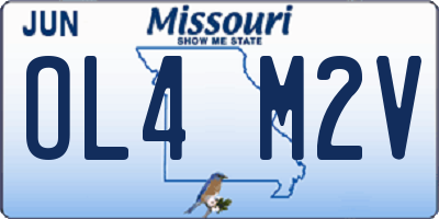 MO license plate OL4M2V
