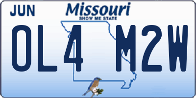 MO license plate OL4M2W