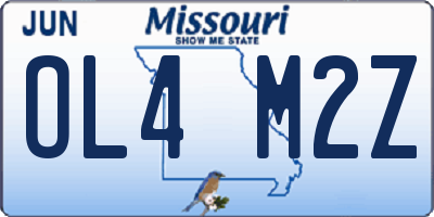 MO license plate OL4M2Z