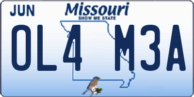 MO license plate OL4M3A