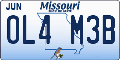 MO license plate OL4M3B