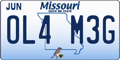 MO license plate OL4M3G