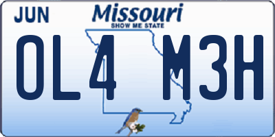 MO license plate OL4M3H