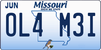 MO license plate OL4M3I