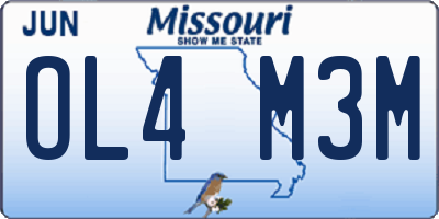 MO license plate OL4M3M