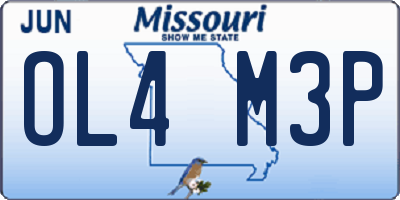 MO license plate OL4M3P