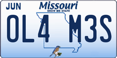 MO license plate OL4M3S